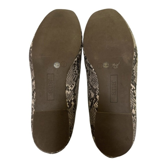 a.n.a Snake Print Flats Gray Cream Size 9 - Picture 9 of 9